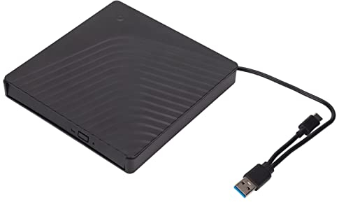 Unità DVD Esterna, Custodia per Unità Ottica USB3.0/USB2.0 da 5 Gbps, Scatola per Lettore Ottico CD ROM USB 3.0 Mobile SATA da 12,7 Mm/9,5 Mm per PC Desktop Portatile per Finestra