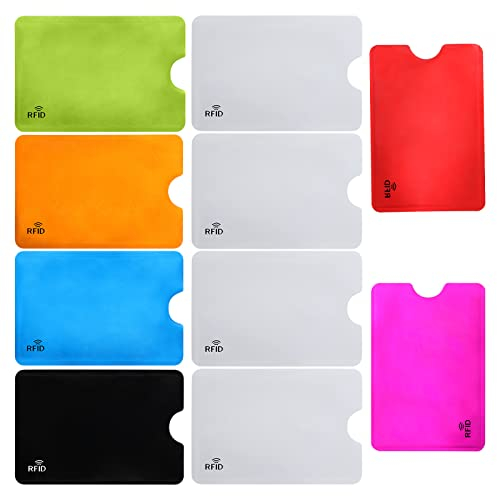 Diboniur 10 x RFID Schutzhüllen für Kreditkarten, TÜV Geprüfte EC Karten Schutzhülle & NFC Blocker, vor Datendiebstahl Schutz Hülle Kreditkarte Personalausweis EC-Karte Bankkarte