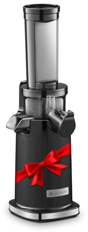 Aobosi Compact Cold Press Juicer, Space-Saving Small Juicer Machines with High Juice Yield, Fits for Travel/School/Office, Easy to Store, Brush Included, BPA-Free