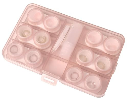 LQIOACU 6 PCS Rose boite lentilles de contact etui lentilles de contact étui pour lentilles de contact portable étui à lentilles de contact etui pour lentilles de contact