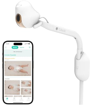 CüboAi CuboAi Smart Baby Monitor 3: Sleep Safety Alerts for Covered Face Rollover, 2.5K QHD Night Vision WiFi Camera, 2-Way Audio, Humidity Sensor, Lullabies. App Control (Wall Mount Set)