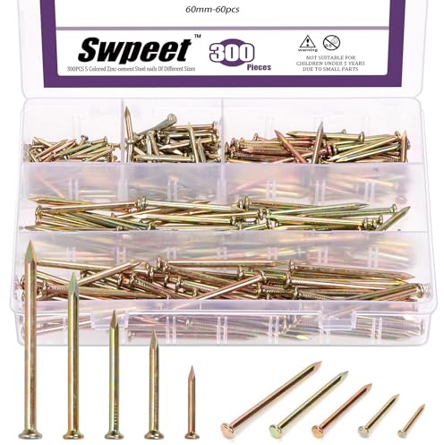 Swpeet 301 st tegelstål spikar sortiment kit (färg)