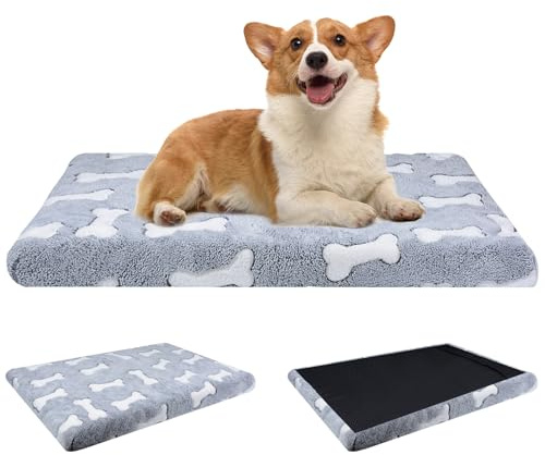 Qoosea Camas Perro Pequeños, Colchoneta Perro de Desenfundable, Colchón para Mascotas Almohadilla de Esponja de Alta Densidad Lavable, Alfombra De Cama Cojin Perro con Fondo Antideslizante-50 * 40CM