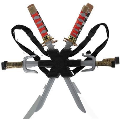 Morph Red Ninja Swords For Kids Ninja Costume For Boys Accessories Toy Weapons For Boys BPA Free Halloween Costumes For Kids