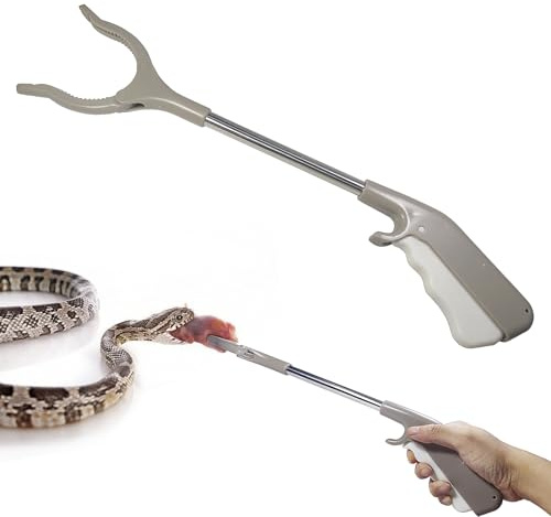 Duedusto Snake Feeding Tongs, 15 Inch Reptile Feeding Tongs, Extra Long Large Tweezers for Corn Snake, Ball Python, Terrarium Supplies for Snake