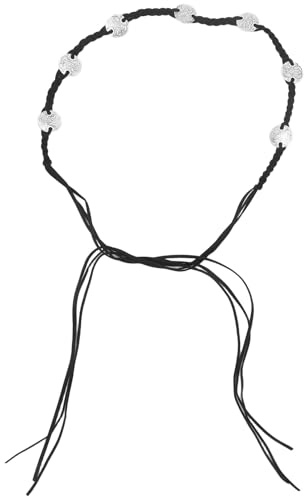 NIYANGLE Cintura Fascia Regolabile e Metallo in Microfibra Etnica Boho Intrecciata con Nappine Stile Retrò da Donna per Abiti Estivi e Festa Estiva