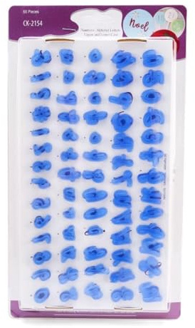 OPVYAEU 66 Piezas Cortadores Letras y Numeros,Moldes Letras y Numeros para Fondant,Cortador de Galletas Letras,Moldes para Hacer Galletas de Formas,Cortadores para Reposteria,Accesorios para Hornear