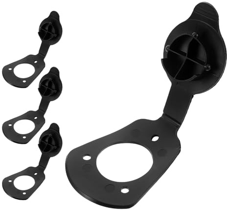 DRESSOOS Kit de 4 Joints en PVC Noir Installation Facile, Ajustement Sécurisé pour Support de Canne à Pêche Kayak et Bateau pour Accessoires de Pêche en Plein Air