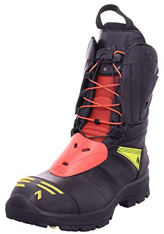HAIX Fire Eagle Pro Bottes athlétiques pour sapeurs-pompiers avec protection anticoupure de classe 1. noirUK 3 / EU 35