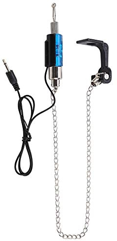 Dilwe Fisch Bissanzeiger, Elektronische LED Helle Fischerei Kettenbissanzeiger Kettenaufhänger Swinger für Angeln im Freien(Blau)