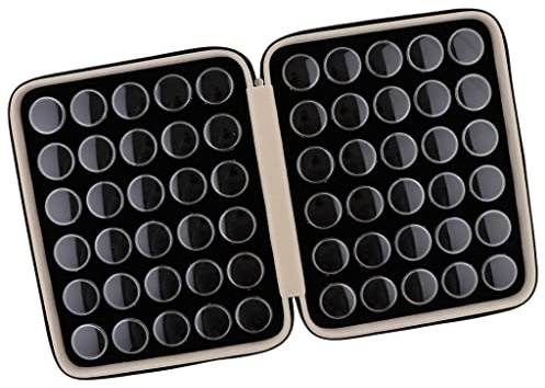 menolana Diamond Display Case Stone Storage Box Gem Box Jewelry Holder Gems Organizer - All Black