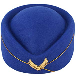 SOIMISS Stewardessenhut Für Damen Flugbegleitermütze Kostüm Einheitsgröße Für Cosplay Kostümpartys Und Bühnenauftritte in Königsblau