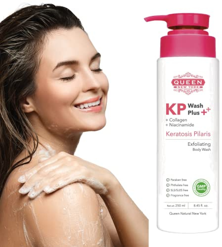 KP Treatment Acne Exfoliating Body Wash Plus Collagen Niacinamide | 15% Glycolic Acid, 2% Salicylic Acid-KP Bump Eraser-Keratosis Pilaris Rough Bumpy Skin-Fragrance Free