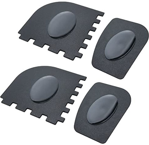 Sscon Juego de 2 rascadores de plástico para sartenes de hierro fundido, color negro