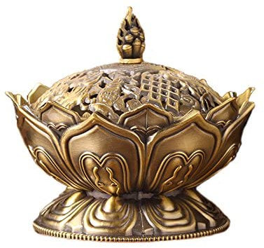 zalati Bruciatore di incenso in lega di rame per la casa Buddismo Buddha Buddista Meditazione Decorazioni