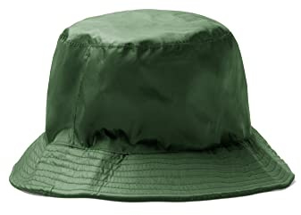 Gorra Bob Reversible - Sombrero Estilo Pescador Exterior de Nylon e Interior en Forro Polar, idóneo para Lluvia y frío 60Ø (Verde)
