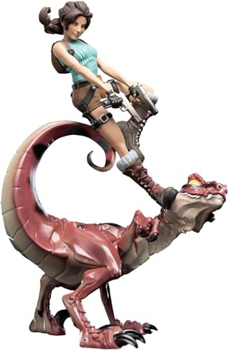 Weta Workshop Tomb Raider Mini Epics Vinyl Figur Lara Croft & Raptor 24 cm