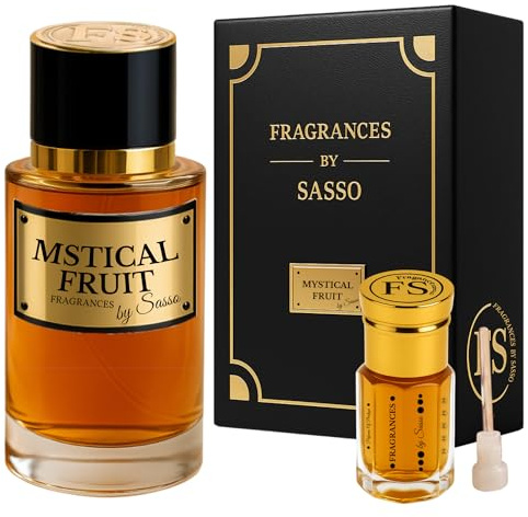 Mystical FRUKIT Solid doft - FRAGRANCES BY SASSO - deluxe set - parfymextrakt 50 ml + mysk 3 ml - presentförpackning för män och kvinnor - privat kollektion