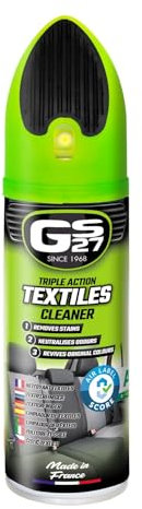 GS27 - Nettoyant Textile Triple Action Avec Brosse - Nettoyant Tissu Tapis et Intérieur de Voiture - 400 ml