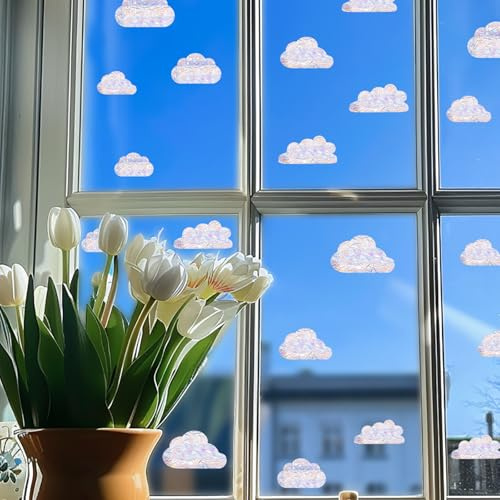 Prism Window Stickers, Suncatcher Bird Anti Collision Window Stickers, Non-Adhesive Suncatchers Stickers, Prism Vinyl Decals, Anti Collision Window Clings, Electrostatic Adsorption