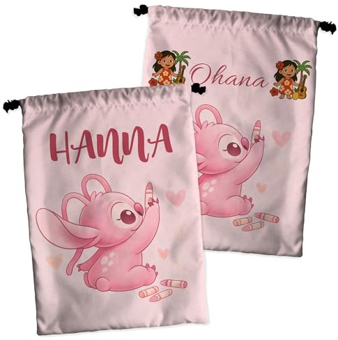 LolaPix Bolsa Tela Almuerzo Infantil Koala. Bolsa merienda Infantil. Regalo Personalizado con Nombre. Bolsa merienda Personalizada. Varios diseños. Koala Rosa Angel