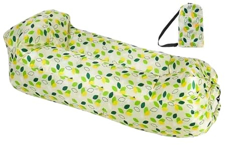 Canapé Gonflable – Chaise Longue en Tissu Oxford 170 X 60 X 50 Cm, Matelas Pliable Et Imperméable, Système D'assise Portable Et Confortable | Voyage Plage Film Extérieur Festival Camping Pique-Nique