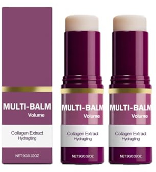 Calcium Multi Balm, anti-âge et raffermissant Korean Skincare Stick, crème contour des yeux anti-âge contre les rides et les cernes, stick hydratant au collagène pour les yeux, le cou, le visage (2