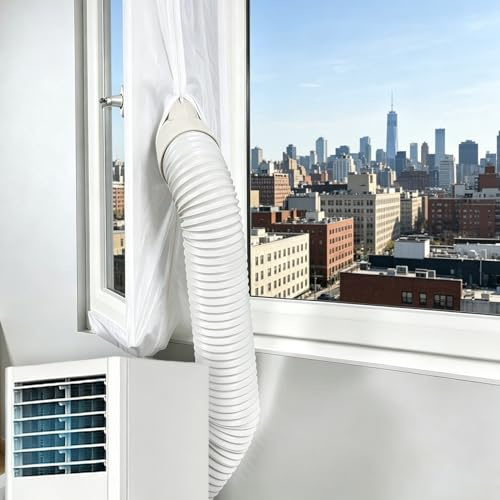 HUAREW 300CM Kit Calfeutrage Climatiseur | Joint de Fenêtre Climatisation Mobile, Tissu Hot Air Stop Fonctionne avec Toutes Les Unités de Climatisation Mobiles