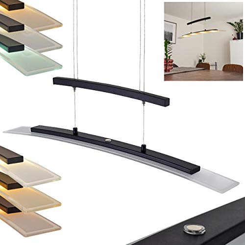 LED-pendellampa Balcairn, pendellampa av metall i svart, 4 x LED 4 Watt, max. 1520 Lumen, 2700-6000 K, justerbar pendellampa med touchdimmer, ljusstyrka och dimbar