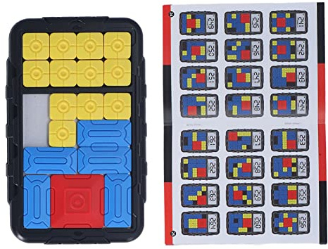 Keenso Juegos de Rompecabezas Deslizantes, Rompecabezas VBrain Teaser, Juguetes de Viaje para Niños, Adolescentes y Adultos (Negro)