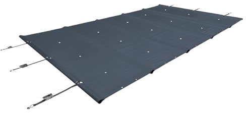 ANKO PLANEN Couverture de Piscine de sécurité Enroulable pour Une sécurité maximale - Bâche Camion PVC 680 g/m² - Couverture Toutes Saisons été & Hiver - sans Barres (3 m x 5 m, Anthracite RAL7016)