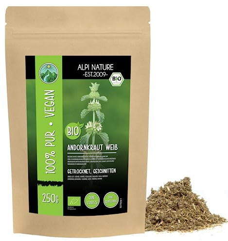 Alpi Nature Marrube Blanc BIO Séchée 250g, Thé en Vrac, Herbe de Marrube Séchée et Coupée