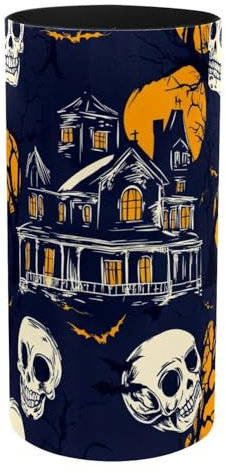 HOHODIY Halloween Fledermäuse Süßigkeiten Kürbisse Spieluhr Schreibtisch Stifthalter Ständer Bleistift Tasse Topf Schreibtisch Organizer Make-up Pinselhalter