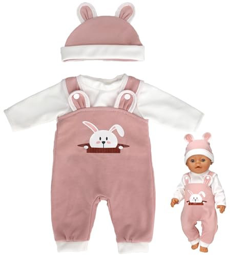 Doll Clothes,18 Inch Baby Doll Outfits with Hat,Long Sleeve Top & Trousers Babyside Doll Cloth Perfect for 14-18 Inch Dolls Multiple Styles Gift for Girls & Boys