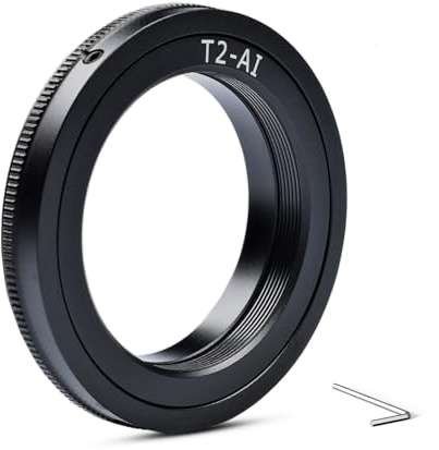 Lightdow T/T2 Mount Lens Adapter Ring for Nikon D5500 D3300 D3200 D5300 D3400 D7200 D750 D3500 D7500 D500 D600 D610 D700 D800 D810 D850 D3100 D5100 D5200 D5600 D7000 D7100