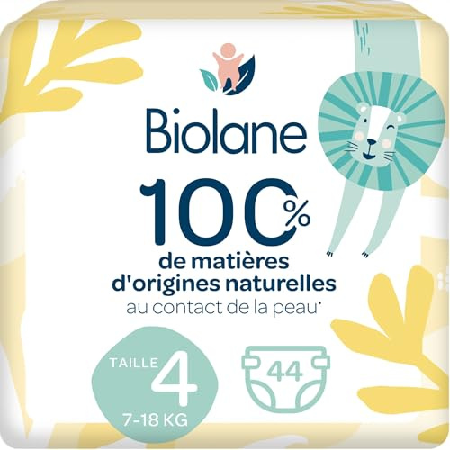 Couches bébé écologiques Taille 4 - 44 couches - Biolane