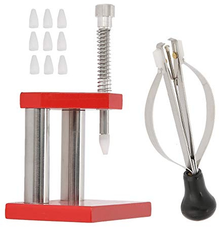 Extracteur de Main de Montre, Outil de Réparation Professionnel avec Presseur et Poussoir - Kit de Pose d‘Aiguilles pour Horloger, Adapté aux Montres et Chronographes