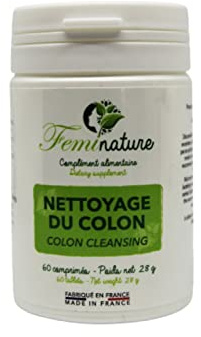 Detox Foie Colon et Intestins – Diurétique Rétention d'eau – Flore Intestinale – Ventre Plat Homme Femme – Gaz Intestinaux et Ballonnements – 60 comprimés 100% Naturels fabriqués en France