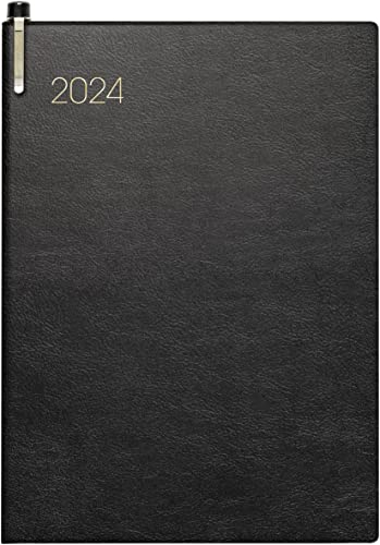 BRUNNEN Wochenkalender Modell 731 2024 2 Seiten = 1 Woche Blattgröße 10 x 14 cm schwarz