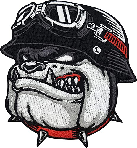 SUMA SHOP Biker Bulldog Parches Para Aplicar Con La Plancha Para Chaleco De Piel | Parches Para Moto Y Perros, Parches De Motociclista - Parches Biker -