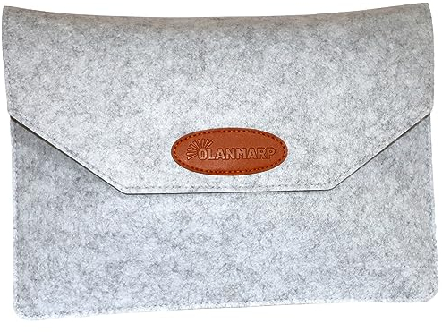 Olanmarp Praktische Filz Laptop Tasche - Schützende Hülle für 13-Zoll MacBooks und Ultrabooks - Innenmaße: 35x26 cm