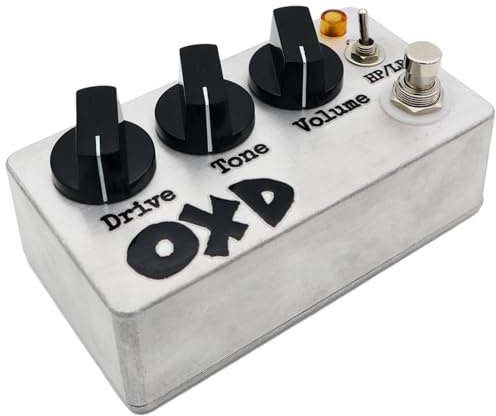 Hand-made Overdrive Pedal, Overdrive Guitar Pedal with Two Effects, Bright and Flat, True Bypass, DC 9V, Pedal for Electric Guitar (Silver)