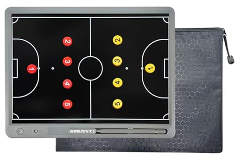 Tavola tattica da Calcio a 5, LCD, tabellone tattico elettronica per Futsal, con penna, lavagna per allenatori di calcio a 5, blocchi da disegno cancellabili, accessori per allenamento, 15 pollici