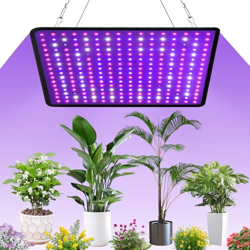 YAHAMOO LED Grow Light YE1000 Vollspektrum mit IR UV für Gewächshaus und Zimmerpflanzen, Anbau von Gemüse und Blumen (60x60cm)