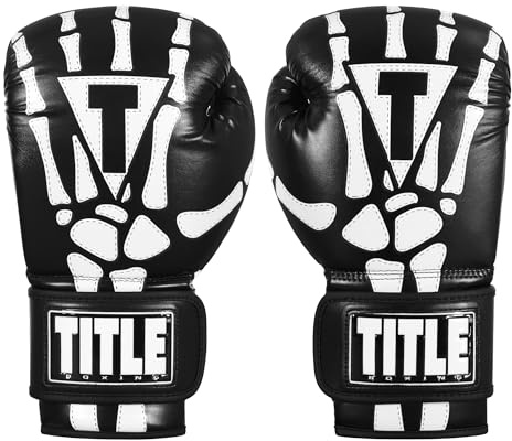 TITLE Boxing Skeleton Hand Bag Gloves (Black, Medium)