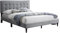 Bett 160x200 cm, Polsterbett mit Lattenrost, Bettgestell, Doppelbett mit weichem Bezug und gepolstertem Kopfteil mit Kassettensteppung, robustes Gestell, hoher Liegekomfort | Grau | 160x200 cm