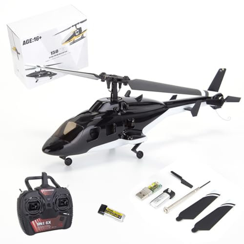 Palapozzy F150BL V3 Air - Wolf RC Helicopter for Adults with LED Lights and Battery, 2.4GHz Radio Controlled Outdoor Model for Adults (RTF)