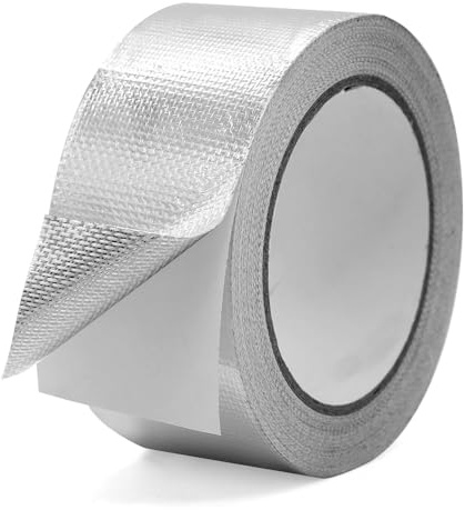 Xstary Aluminiumtejp tejp, aluminiumfolie värmeskylt-tejp, självhäftande aluminiumtejp, vattentät och värmebeständig tejp för tätning, reparation och isolering