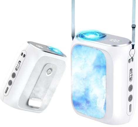 Portable Waist Fan with Ice Cooling Plate, Personal Belt Clip On Fan 20000RPM Turbo Neck Shirt Fans Blow Cold Air,Wearable Air Conditioner 5000mAh Rechargeable 100 Speeds for Outdoor Work Travel Beach