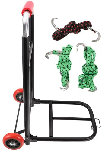 HEALLILY Carrello Pieghevole la Spesa Ruote Girevoli in Ferro e Pu, Leggero e Facile da Trasportare, per Trasportare Carichi Pesanti in Magazzino